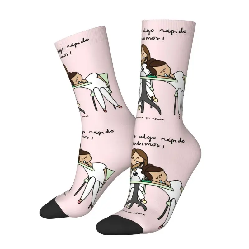 Enfermera En Apuros Doctor Nurse Medical Dress Socks Men's Women's Warm Funny Novelty Crew Socks