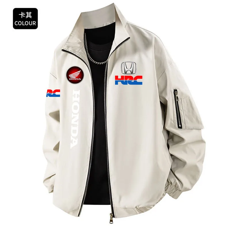 2026 Honda Racing Logo Men's Outdoor Zipper Jacket, Fashionable