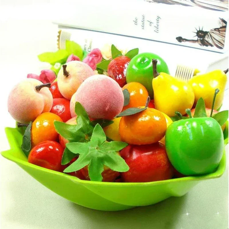 10/20/30pcs lot Mini Simulation Foam Fruit And Vegetables Artificial Kitchen Toys For Children Pretend Play Toy Dollhouse Kits