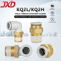 JXD Pneumatic Air Tube Quick Connector, Threaded Elbow KQ2L08/06-M5/01/02AS; Hose Quick-Insert Straight Connector KQ2H04-M5A