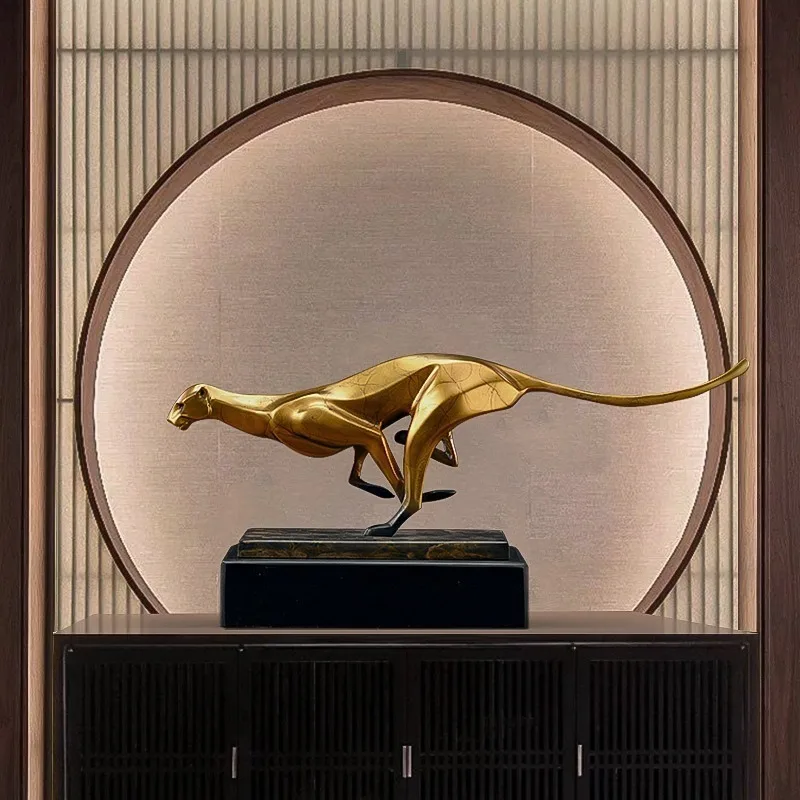 Brass Leopard Ornament Bronze Crafts Beyond Leopard Office Tabletop Ornament Celebration Gifts Business Style
