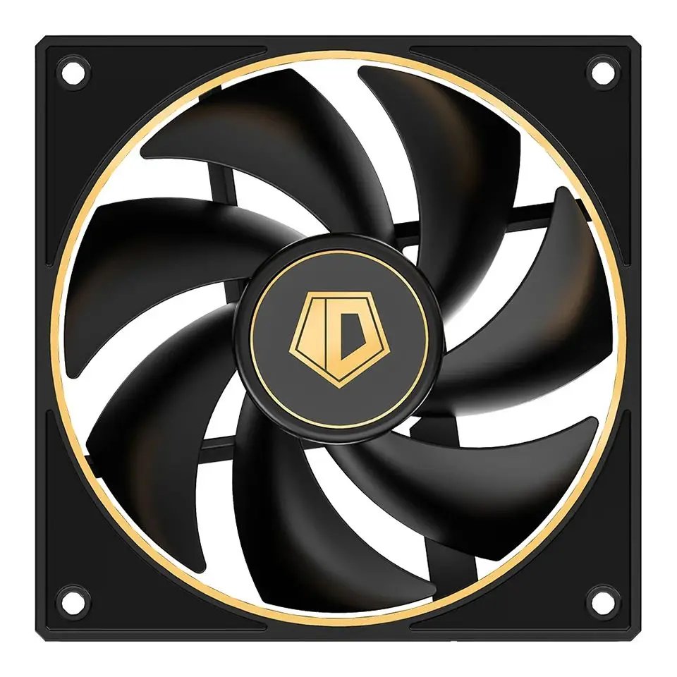 ID-COOLING AF-127-GDL 12CM Chassis Fan FDB Bearing PWM Temperature Control Applicable To Computer CPU Air-Cooled Radiator Black