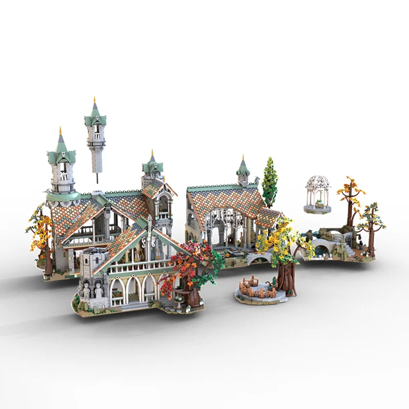 10547pcs MOC The Hobbit and Lord of Rings 10316 Rivendell Extension Model Christmas Gift Collectible Living Room Decoration