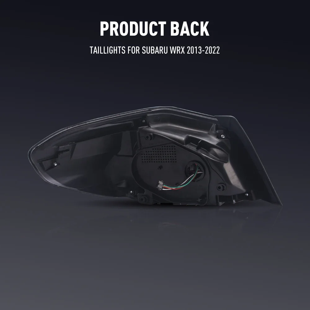 زوج من أضواء خلفية LED لسوبارو WRX 2013-2022 DRL عكس الفرامل إشارة دوران سيارة الخلفية الذيل ضوء الجمعية التوصيل والتشغيل