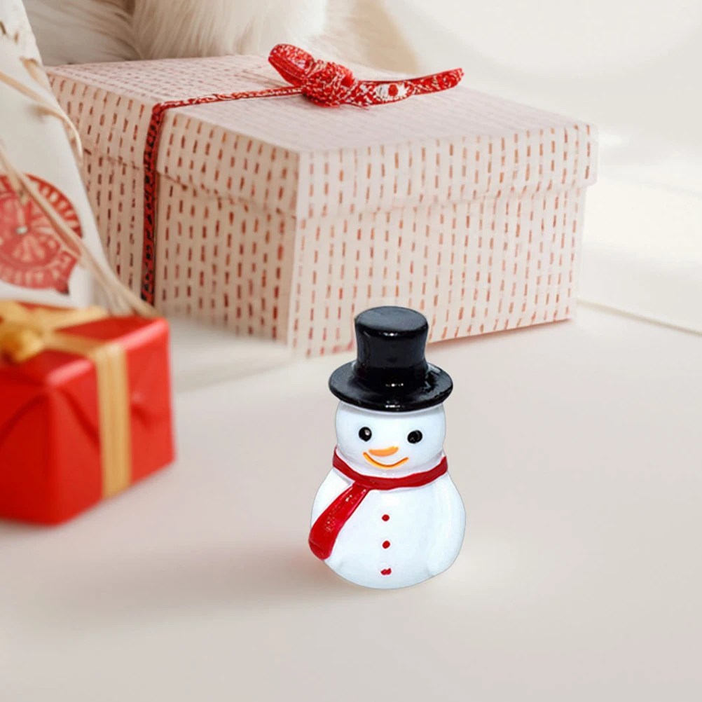 10 قطعة الراتنج الصغير عيد الميلاد ثلج الحلي لطيف ثلاثية الأبعاد تصميم لتقوم بها بنفسك سنو غلوب الجنية حديقة الديكور الراتنج ثلج