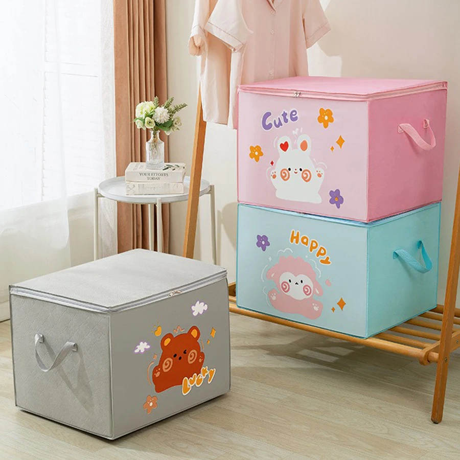 

1 Piece Large Capacity Cartoon Animal Baby Room Toy Storage,Foldable Household Storage Box,Dust-Proof Storage.