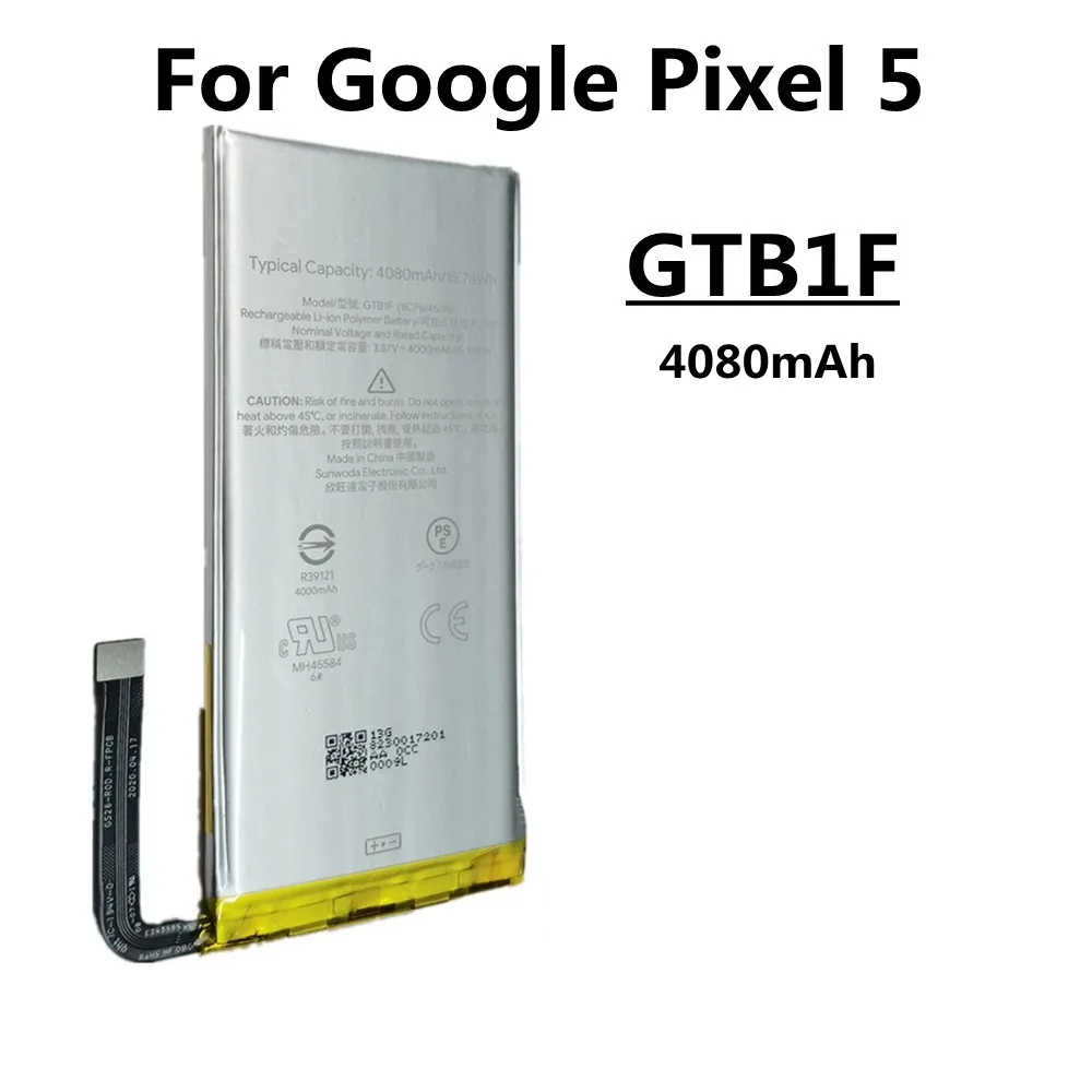 GTB1F 4080mAh Phone Battery For HTC Google Pixel 5 Pixel5 GD1YQ GTT9Q Battery Bateria Batteries Deliver Fast