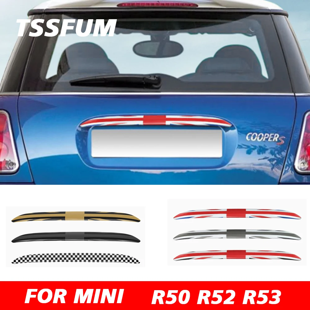

Union Jack For Mini Cooper S R50 R52 R53 Trunk Door Handle Panel Car Rear Tail Trunk Lid Molding Trim Decoration Strip Cover