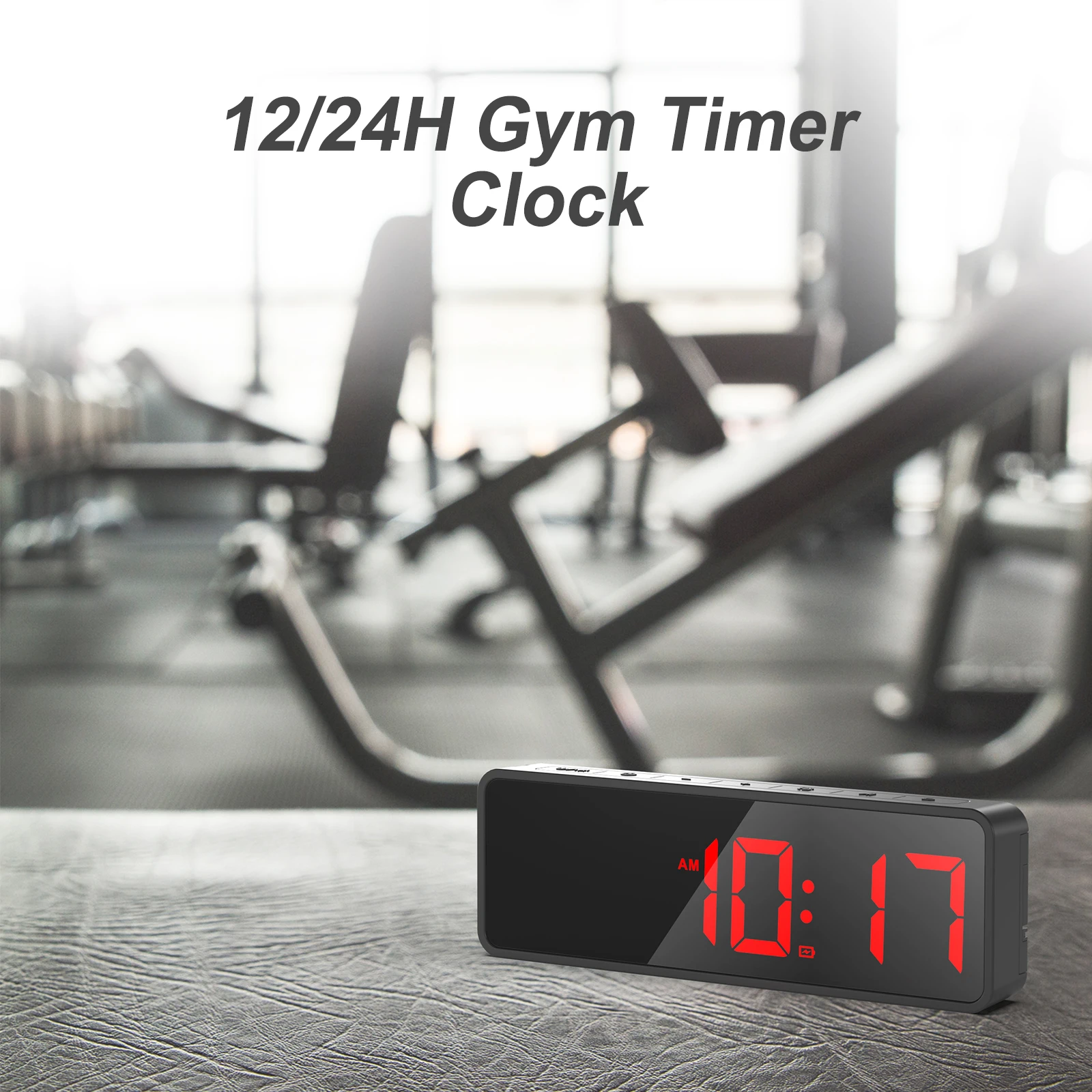 ANJANK Portable Gym Timer Clock,Count Down/UP,Stopwatch,Workout Interval Timer/Powerful Battery,Strong Magnet,Remote Control