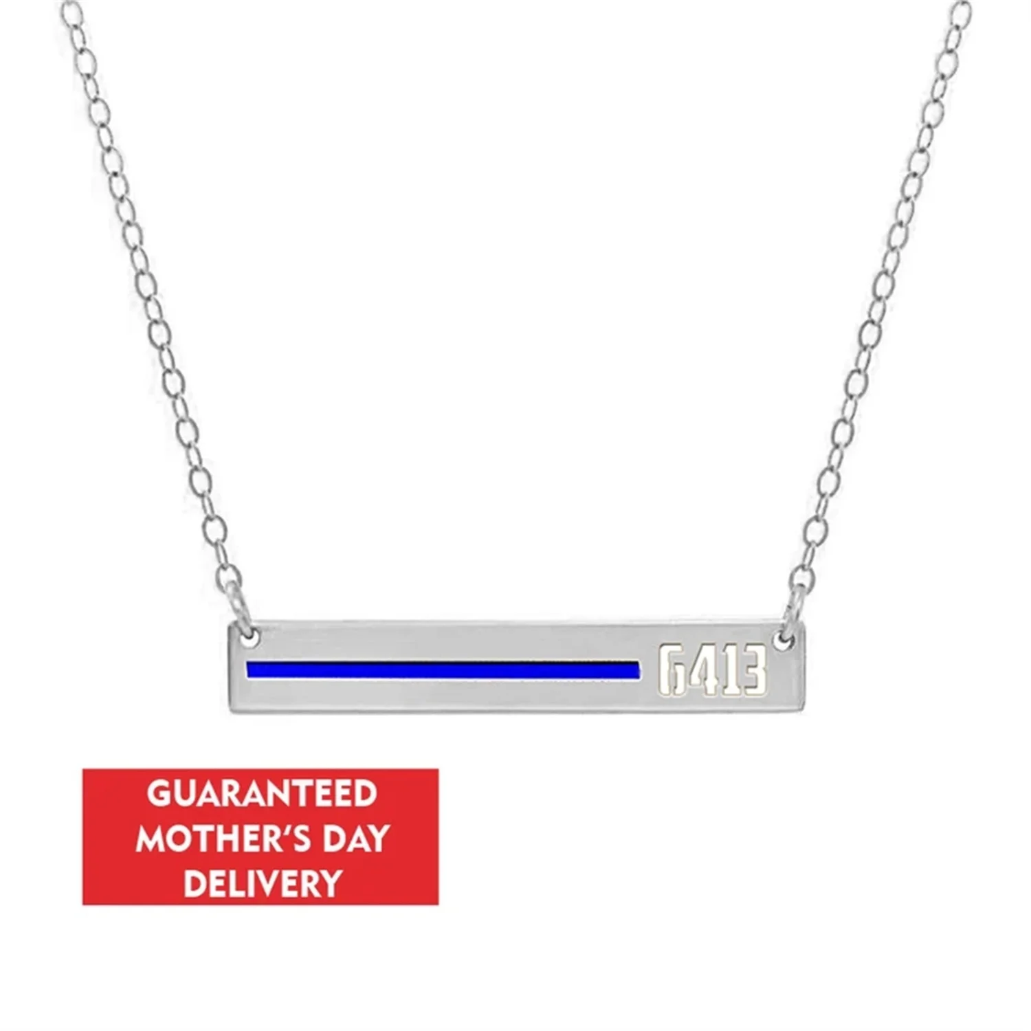 

Thin Blue Line Necklace Police Wives Thin Cutout Name Color Enamel Pendant Officers Necklace Gift for Police Wife Women Jewelry