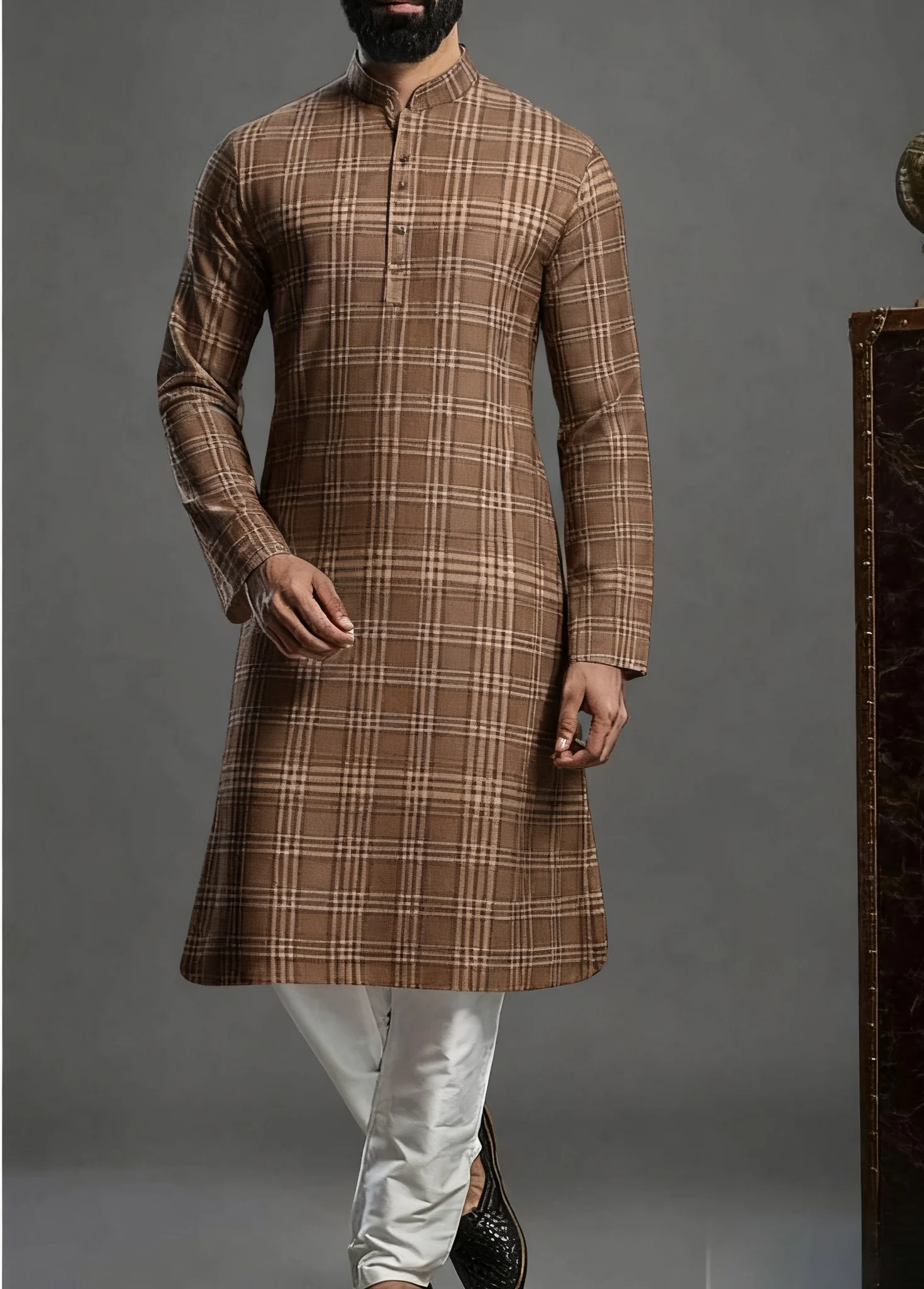 Kurt modello stampato da uomo kurtaasuha accappatoio regolare alla moda e vestibilità casual adatto a tutte le occasioni