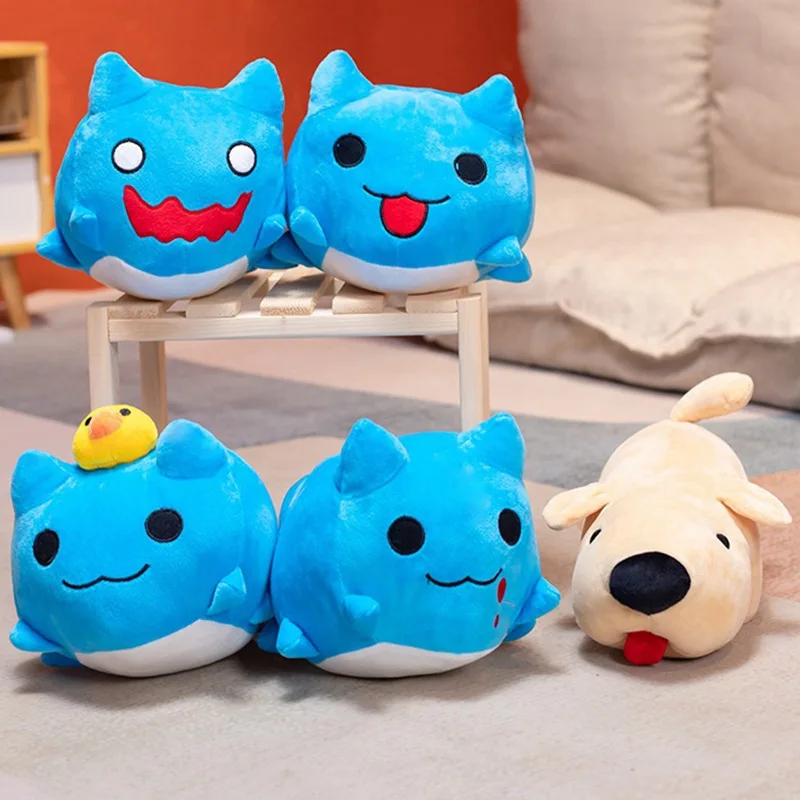 Cartoon Bugcat Capoo Plush Doll Tongue-out Dog Cartoon Peripheral Sleeping Comfort Doll Sofa Bedroom Soft Decorative Pillow