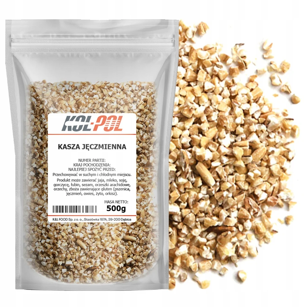 KASZA JĘCZMIENNA 500g Naturalna bogata w błonnik wysoka jakość Kol-Pol