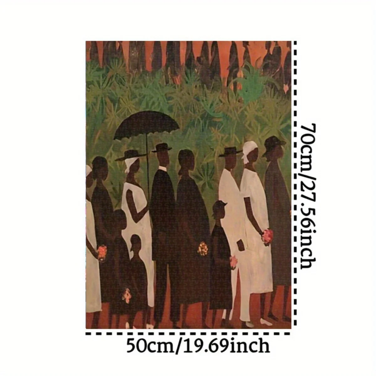 1,000ピース アフリカ系アメリカ人アート葬儀チームパズル - エリス・ウィルソンの「最後の別れ」宗教画複製、シャレ