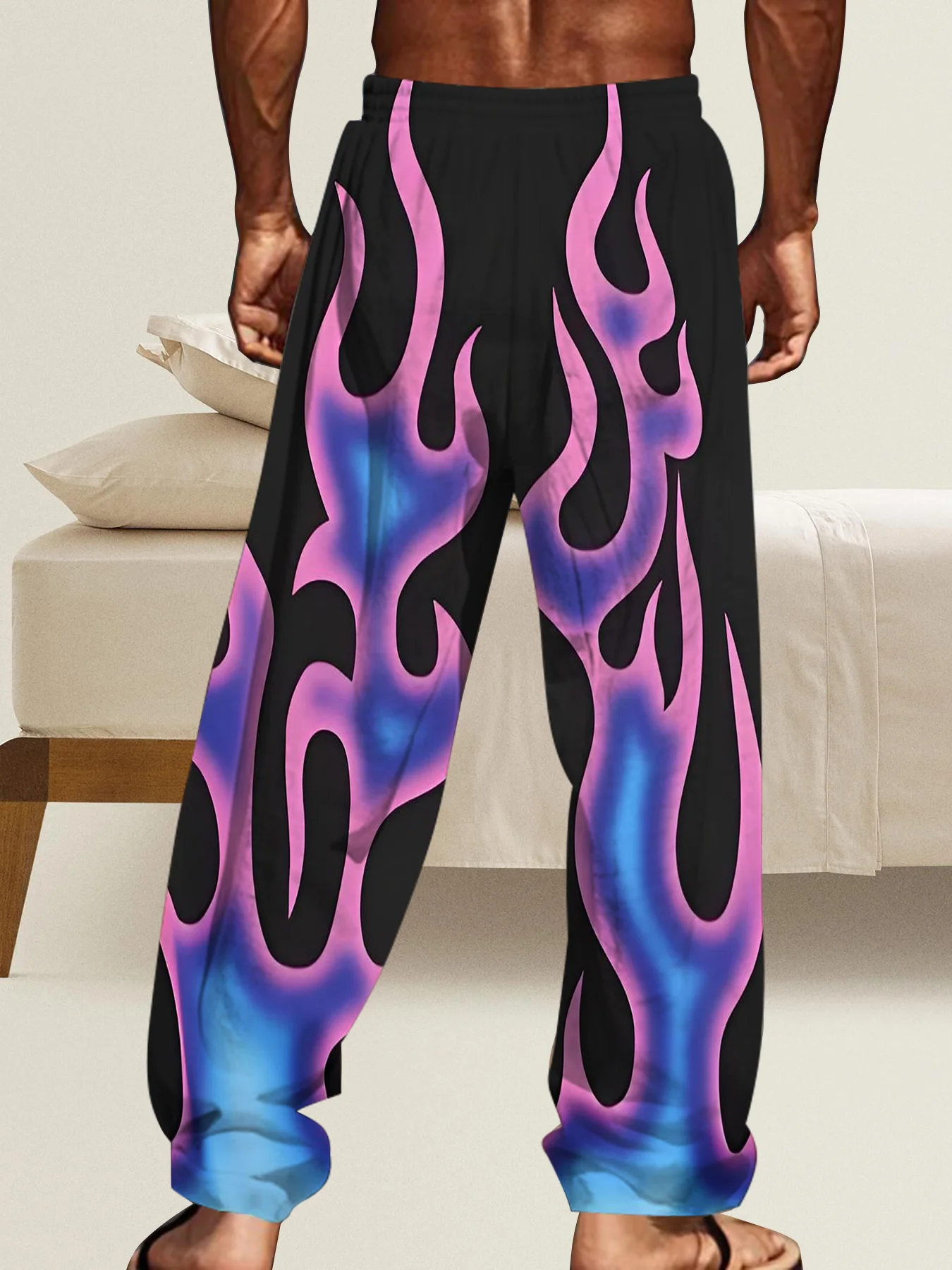 Latest Trendy Y2K Flame Element 3D Printed Casual Street Men's and Women's Straight Pants Long Pants Comfortable and Breathable