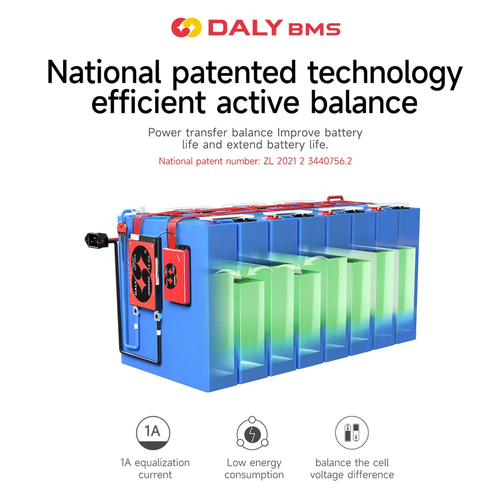 DALY 1A Active Balancer Lifepo4 4S 8S 16S Equalizer Li-ion BMS Battery Balancer 3S 4S 7S 8S 24V 10S 12S 14S 20S