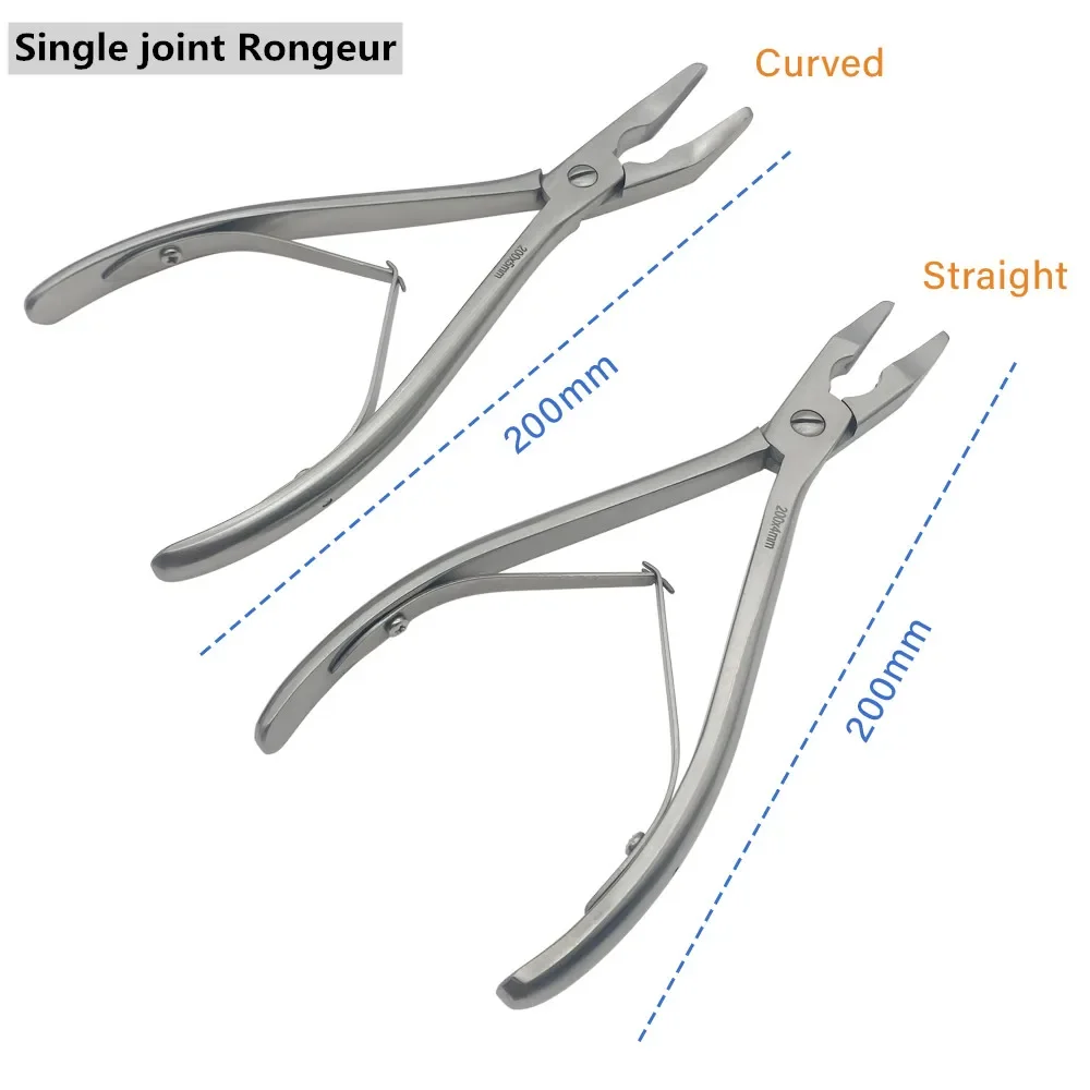 180 مللي متر/240 مللي متر العظام مزدوج مشترك Rongeur واحد Rongeur مستقيم منحني العظام Rongeurs الفولاذ المقاوم للصدأ أداة العظام