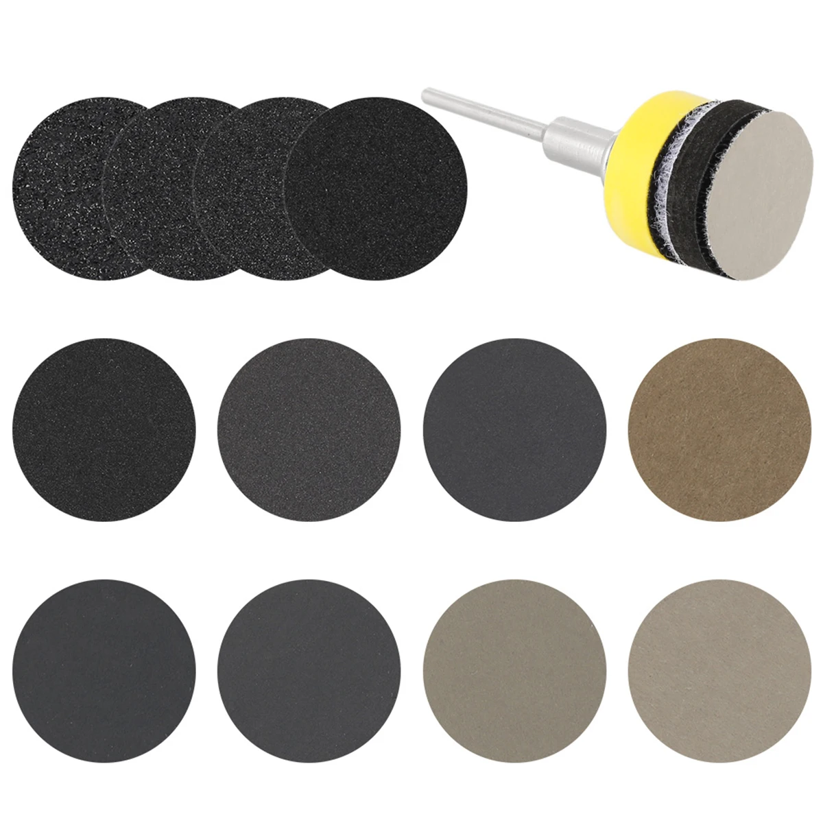 180PCS 1/2/3 Inch Wet Dry Sandpaper Hook &Loop Silicon Carbide 60-10000 Grits Waterproof Sanding Discs Pads Set For Rotary Tools