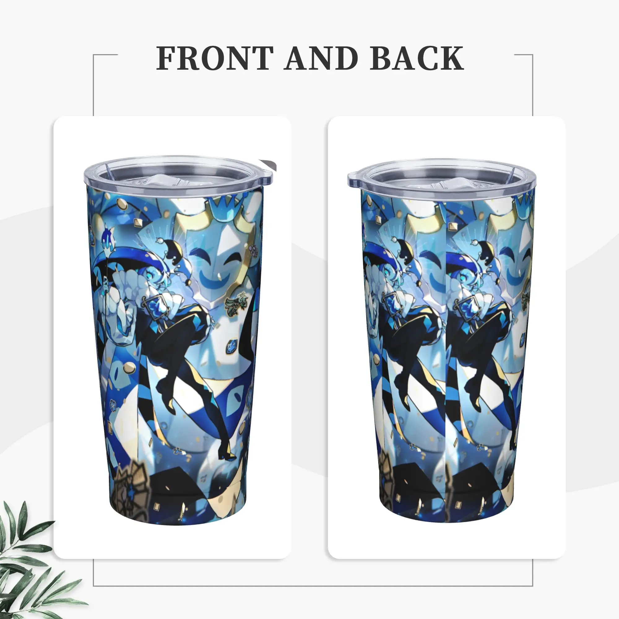 Shadow Milk Cookies Run Kingdom Tumbler Vacuum Insulated Cartoon Thermal Cup with Lid Straw Office Home Mugs Water Bottle, 20oz