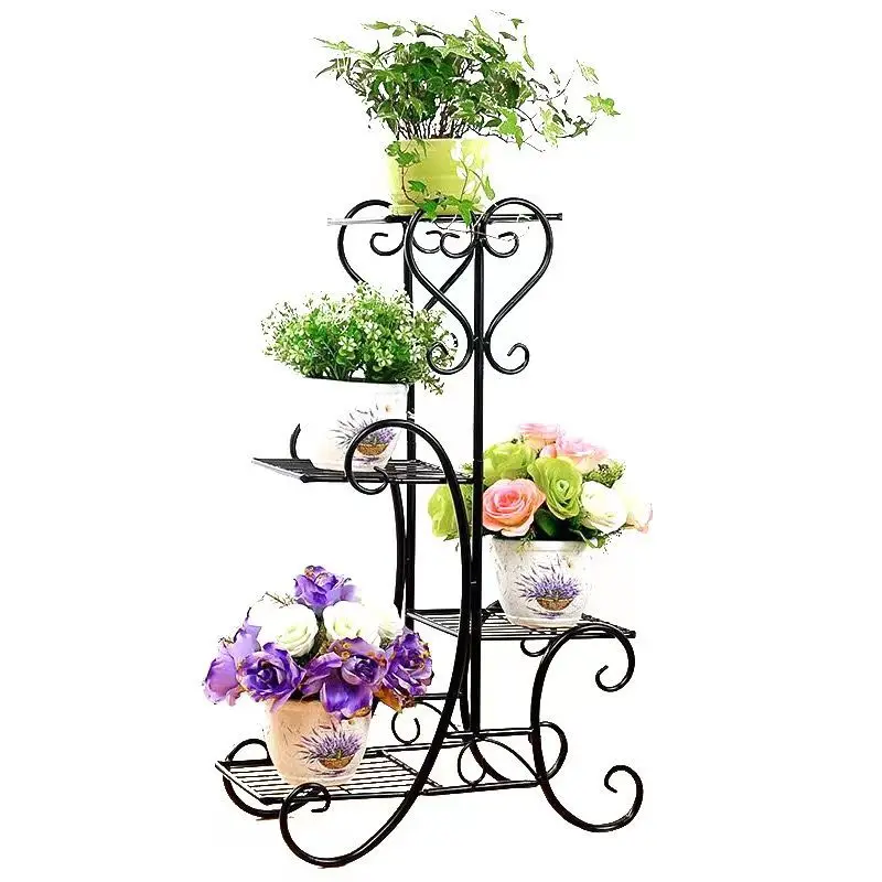 Flower Plant Display Stand Home Garden Potted Square Flower Metal Shelves Plant Pot Storage Rack Decoration