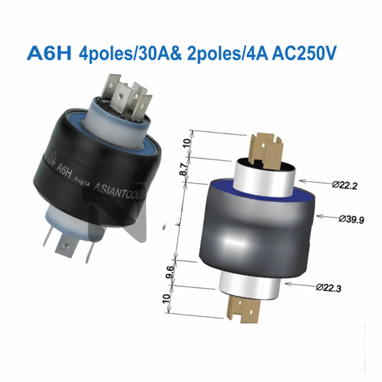 A6H Conductive Slip Ring 6-way Rotary Connector MERCOTAC 630 Collector