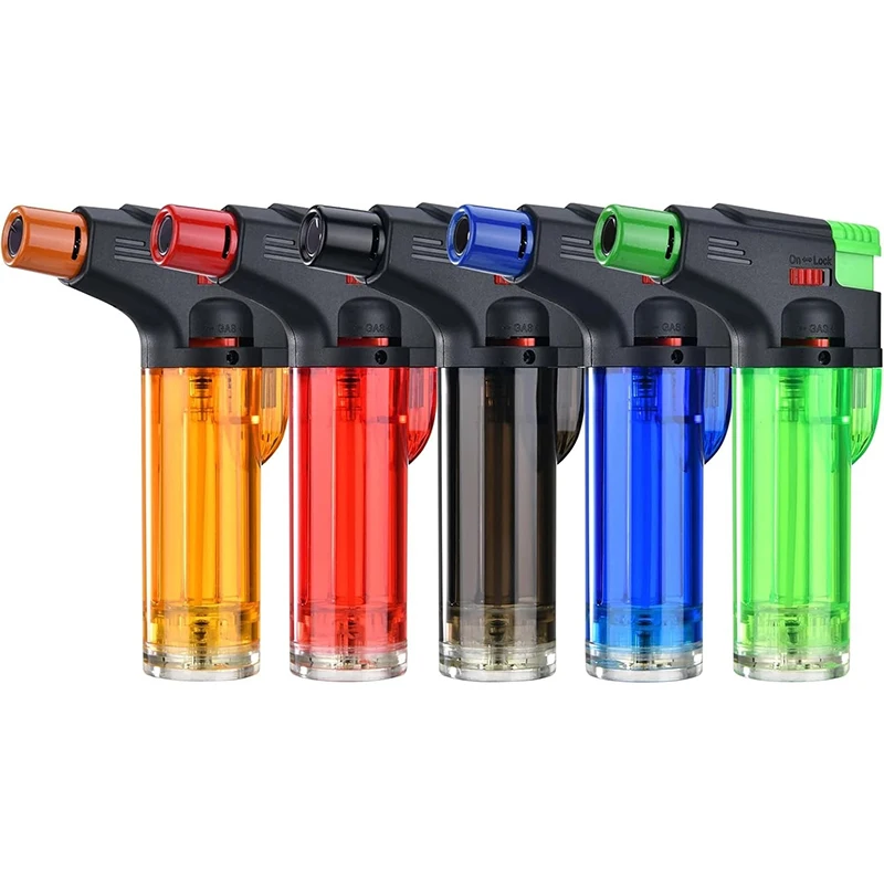 Nuevo encendedor de antorcha, encendedores de cigarros de Gas butano recargables para fumadores, antorcha de chorro, chimeneas a prueba de viento, campamento, barbacoa, parrilla