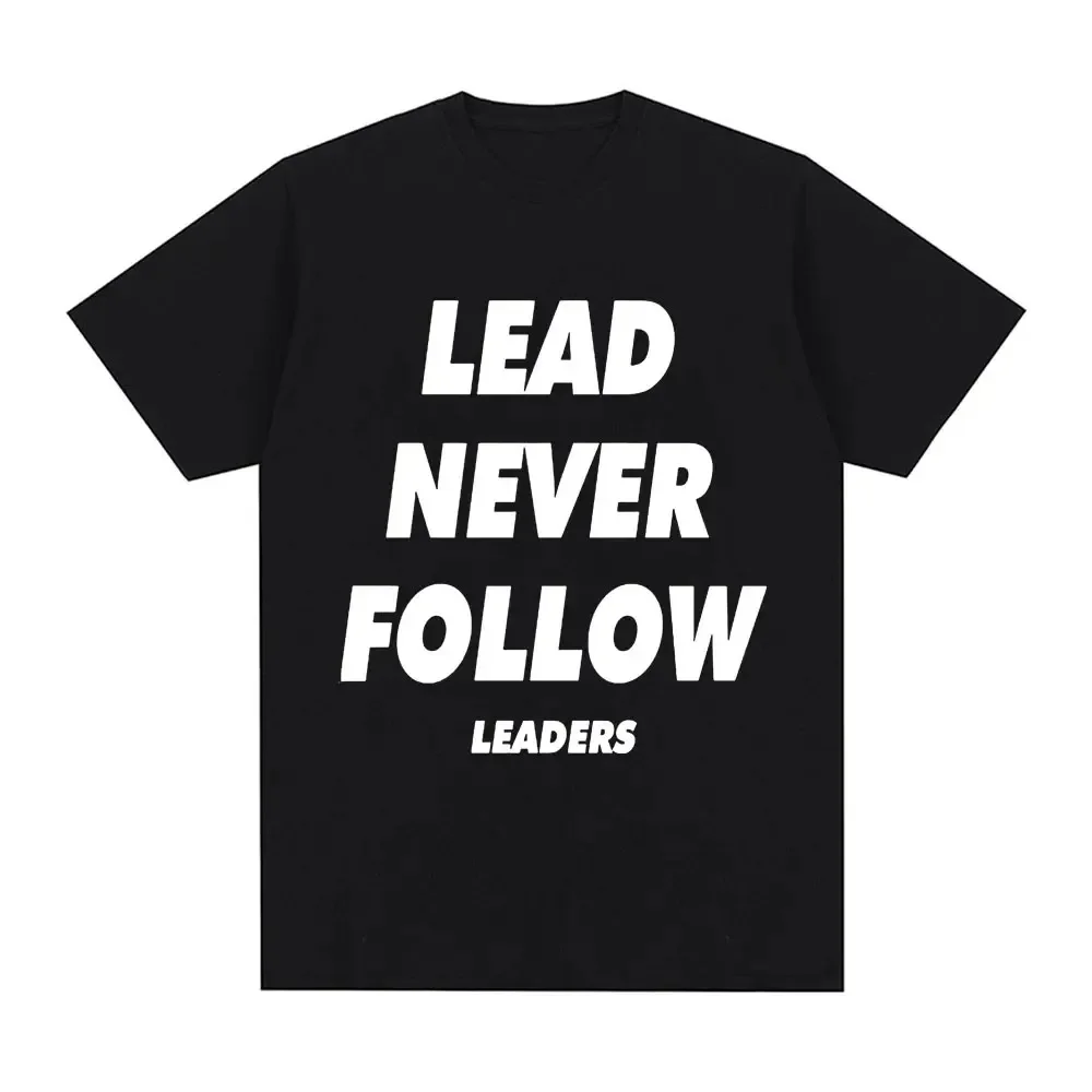 Oversized Short Sleeve Streetwear summer Chief Keef Lead Never Follow Leaders T Shirt Men Fashion Vintage T-shirts 100% Cotton