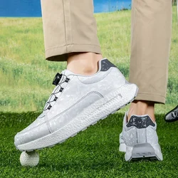 Waterproof Professional Sports Shoes Nailless Training Golf Rotary Buckle Waterproof Breathable Non-slip Professional Golf Shoes