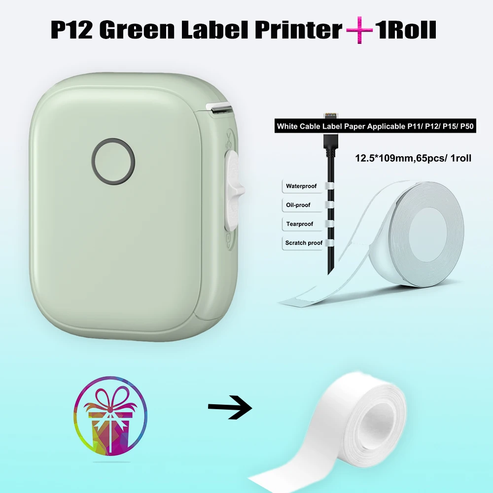 Marklife Tiny P12 Wireless Bluetooth Label Printer A Must-Have for Seamless and Customizable Labeling with Eco-friendly Printing