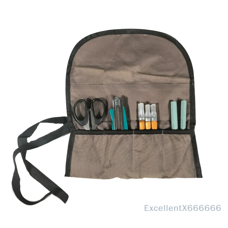 Versatile Woodworking Equipment Storage Bag Including Carving Chisels, Made Of Tough Canvas For Hobbyists And Professionals
