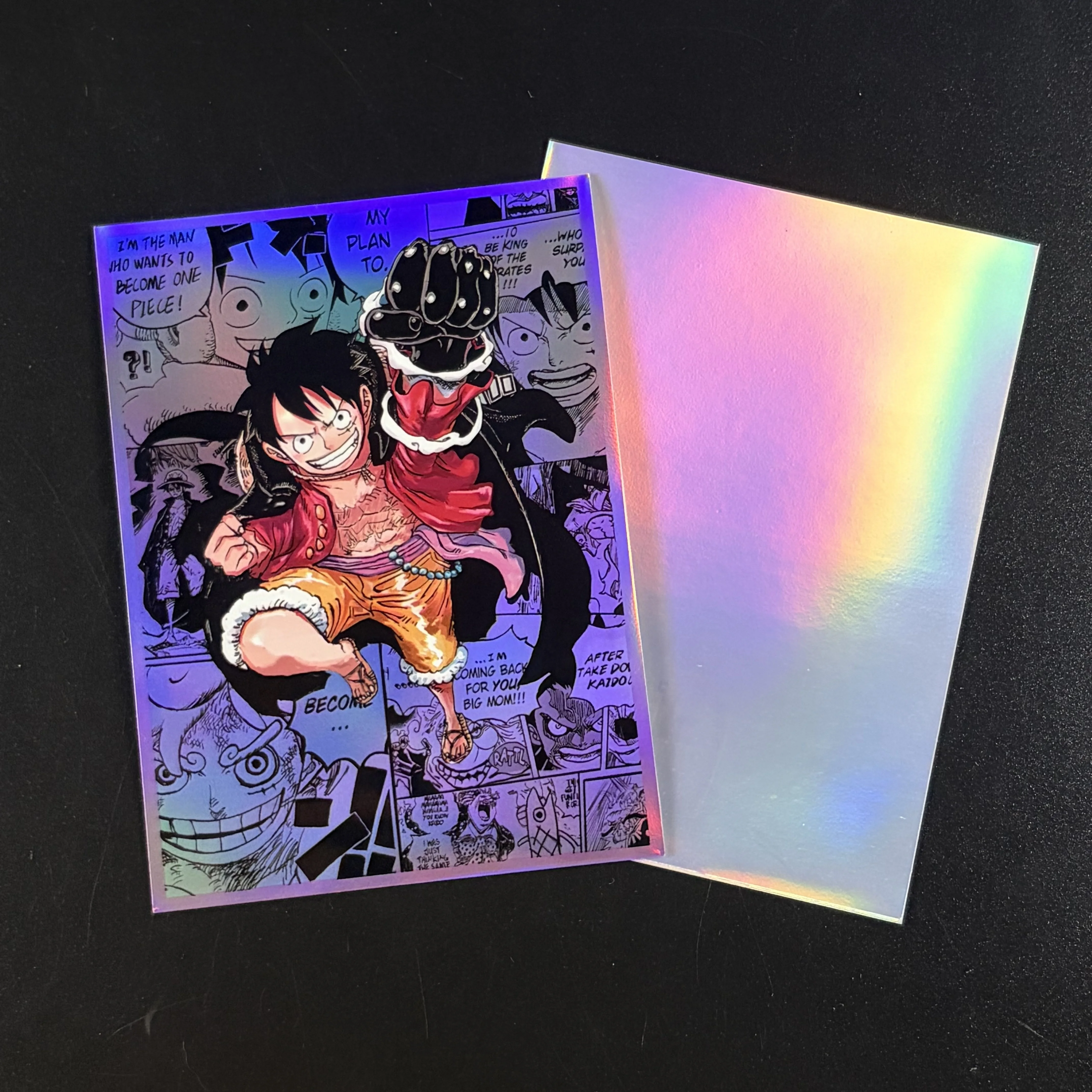 60PCS/Pack One Piece Anime LUFFY Set Holographic Card Sleeves Laser Shiny Deck Protectors Standard 67x92mm for OPCG/TCG/MGT Card view 5