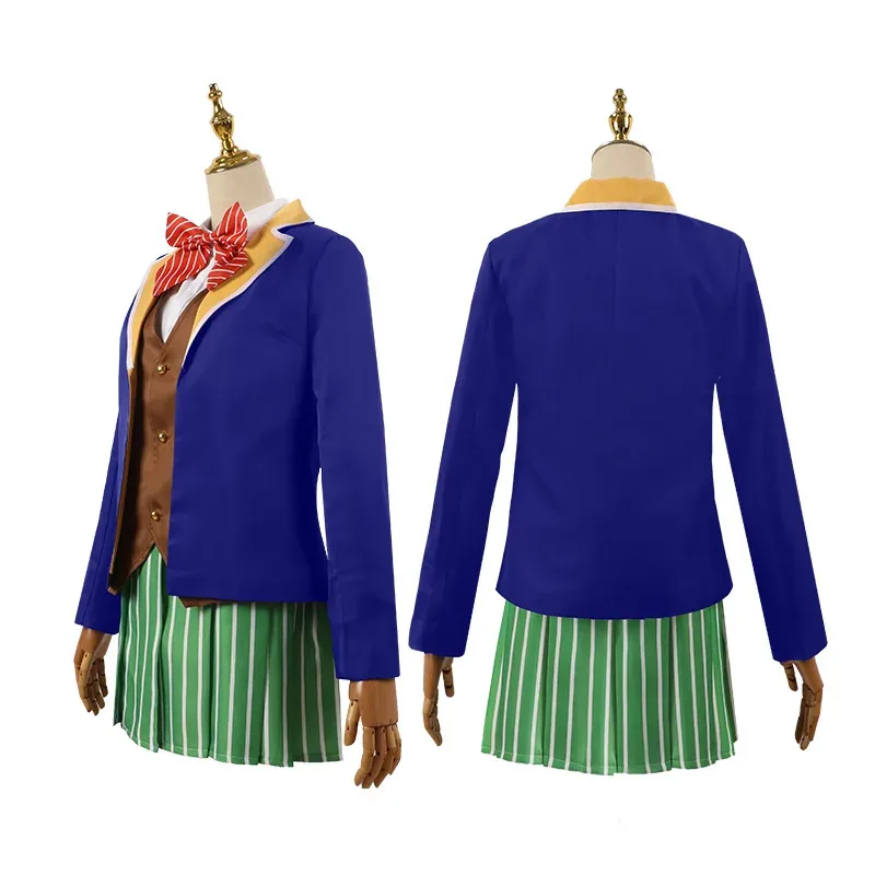 CyMatsuzaka Satou Shio Koube Kobe Cosplay Happy Sugar Life JK Uniform Rock Schulmädchen Schuluniform Perücke Halloween Anime Kostüm