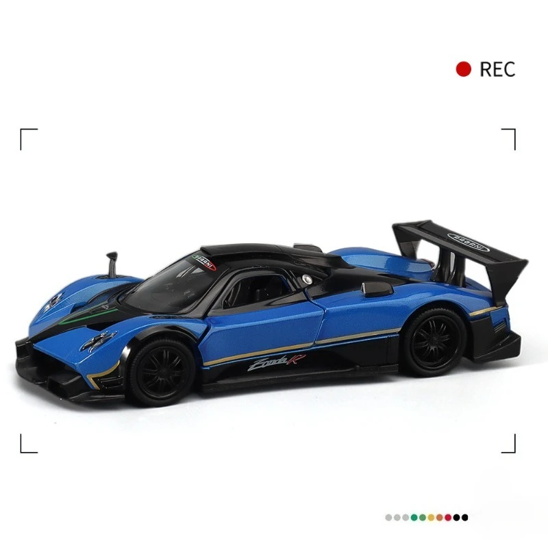 Simulation 1/32 Pagani Zonda R Super Sport Car Model Diecast Metal Miniature Voiture Collection Home Decor Boy Gift Toy Car