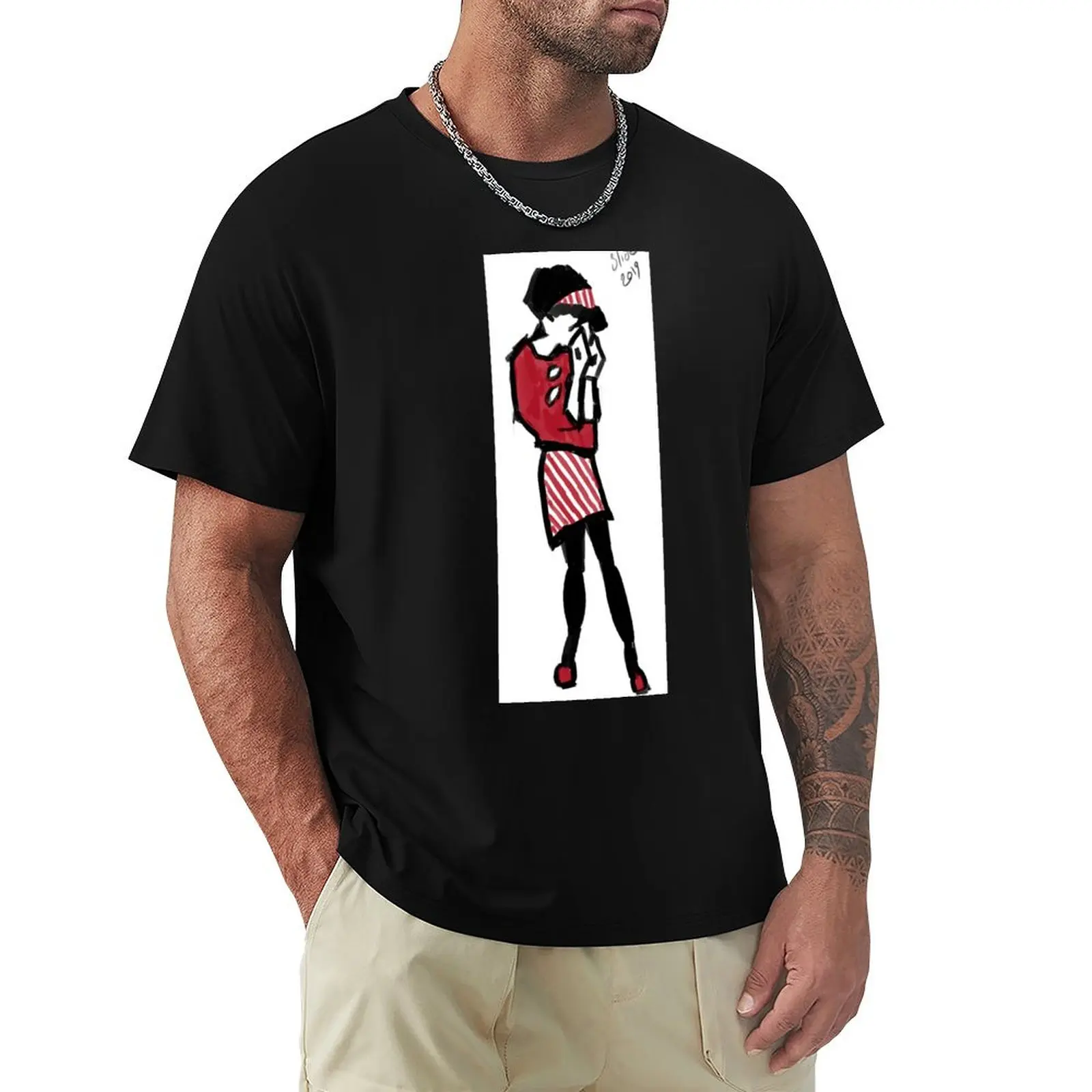 

Sad Ska Girl T-Shirt Plus Size Loose Short Sleeve Top