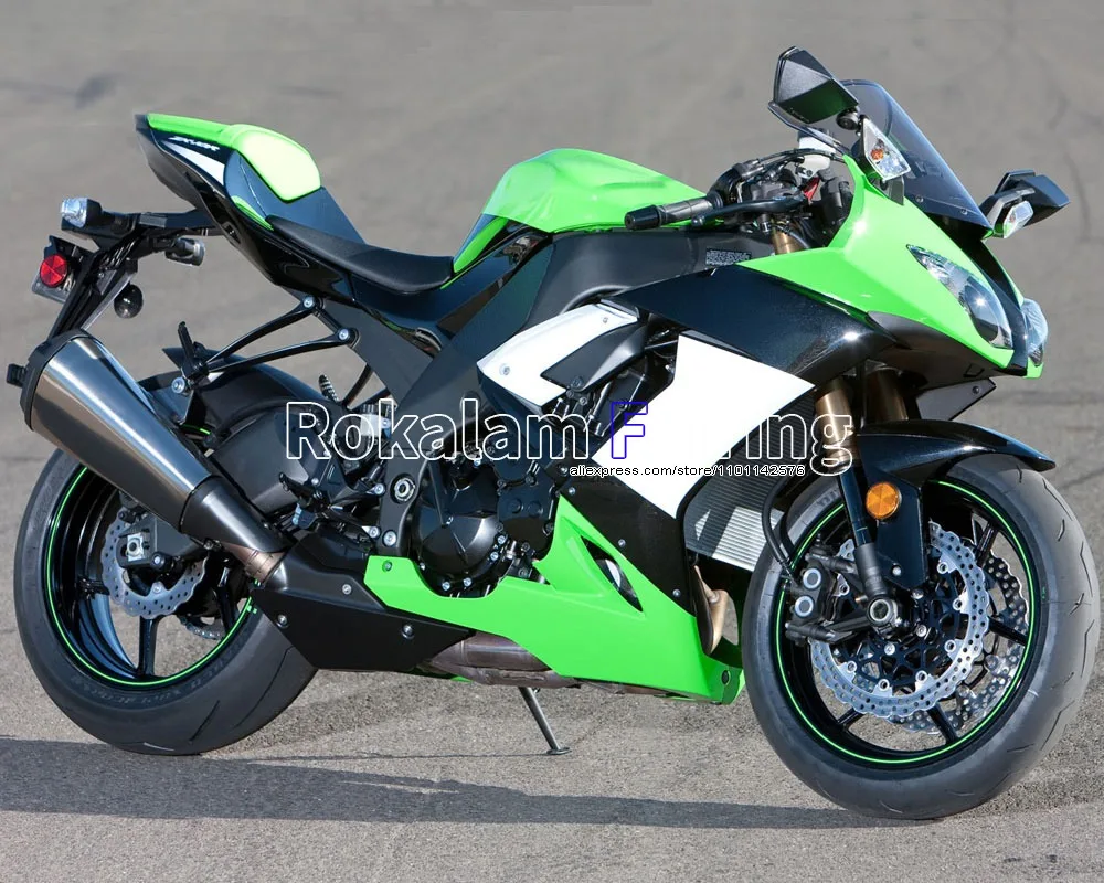 

Для Kawasaki Ninja ZX-10R 2008 2009 2010 детали ZX10R 08-10 ZX 10R зеленая черная обтекатель для мотоцикла (литьё под давлением)