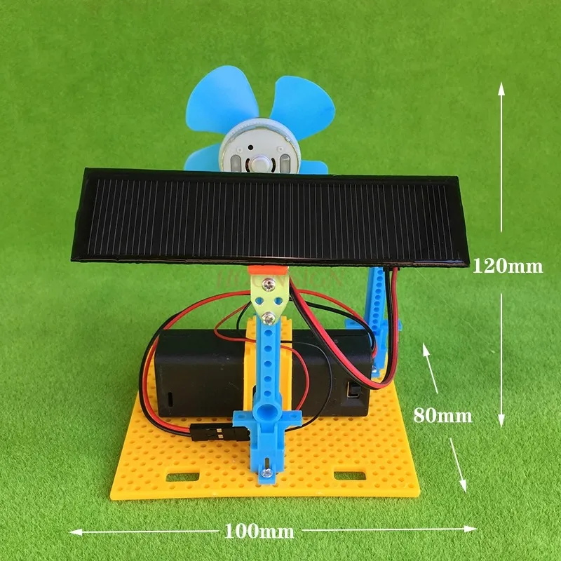 Solar LED fan energy storage technology small production gizmo physics experiment material manual innovation Physics teaching