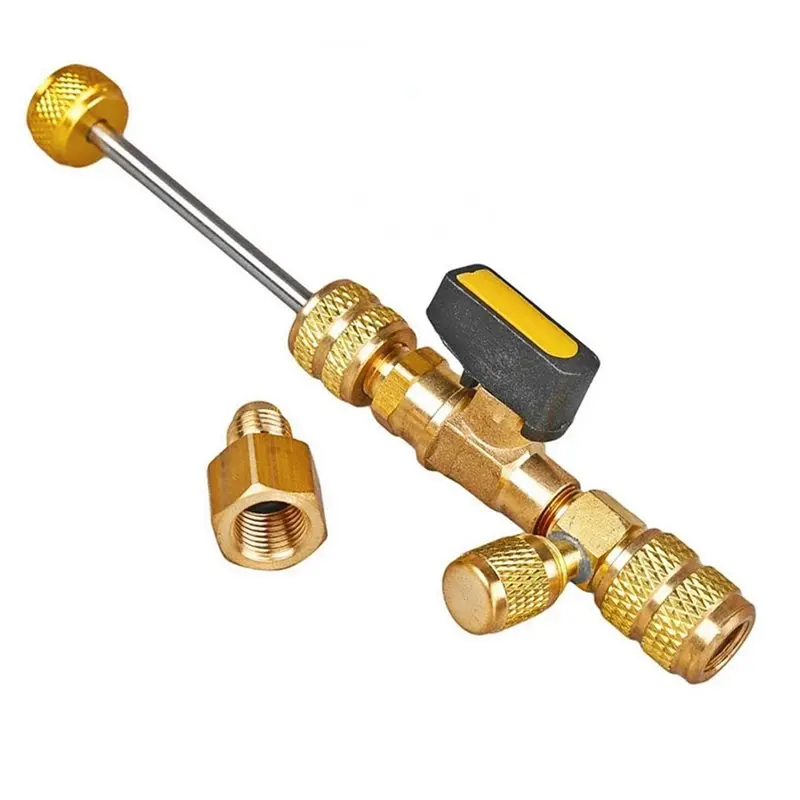 2X Valve Core Remover Installer Tool R410A R22 AC For Schrader Valve Core Remover Dual Size 1/4Inch And 5/16Inch Port