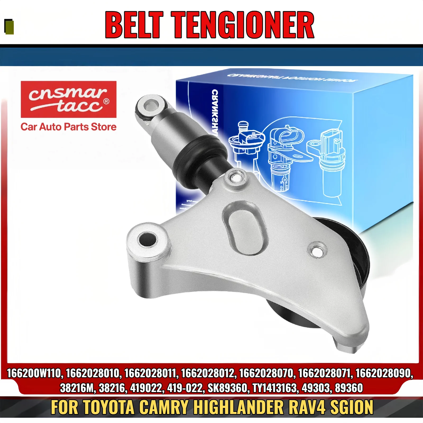 

Натяжитель ремня в сборе со шкивом для Toyota Camry 02-06 Highlander RAV4 для Scion 1662028010 1662028012 1662028071 TY1413163