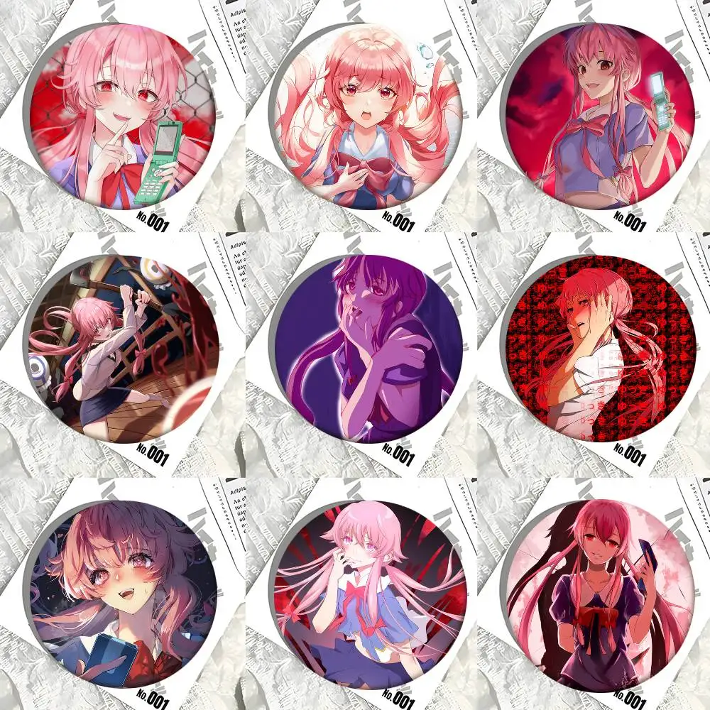 Gasai Yuno Anime Future Diary Round Badges Can Be Used To Decorate Clothes And Backpack Pins