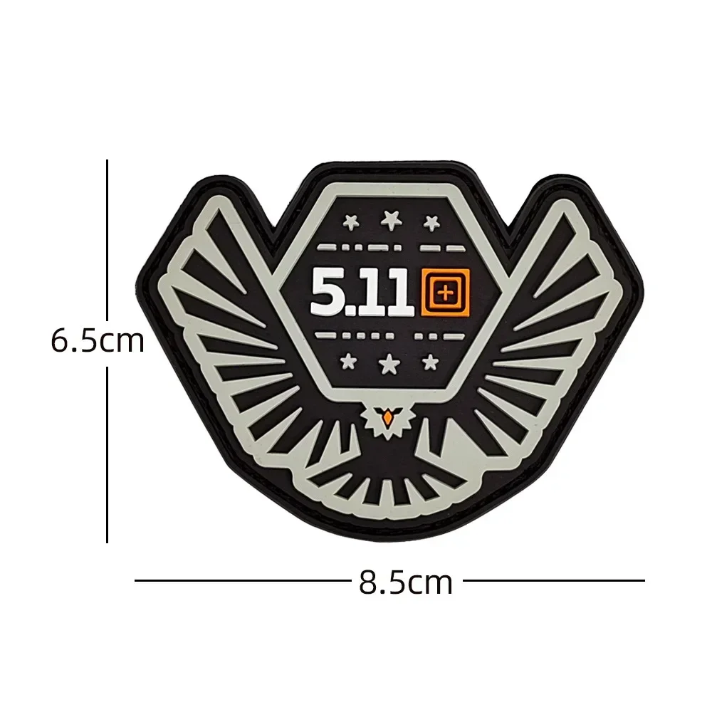 511 Embroidery Patch Tactical Morale Stickers PVC Rubber Military Armband Hook&Loop Badge Reflective Patches For Cloths Backpack