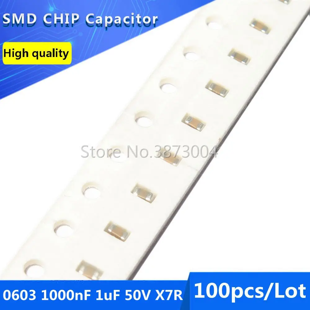 100Pcs 0603 1000Nf … - image