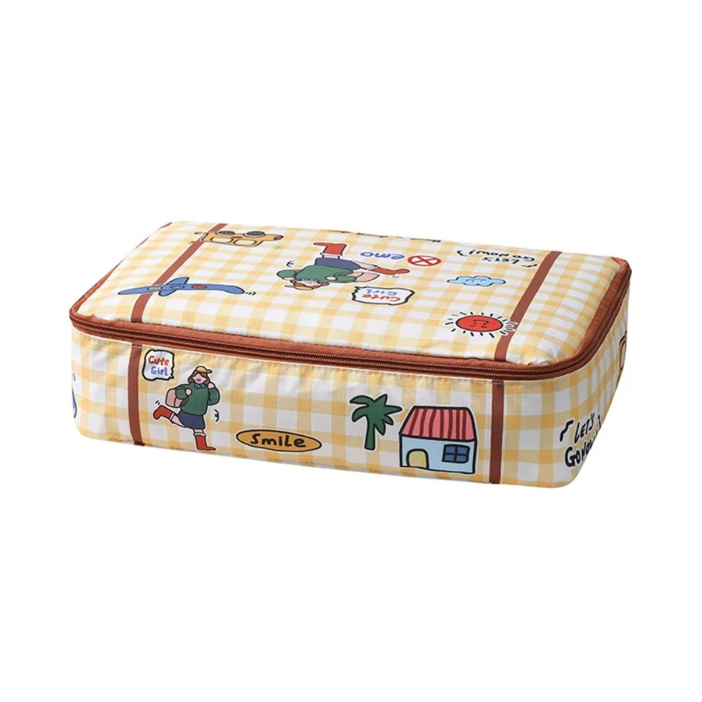 Large Capacity Travel Storage Bag Waterproof Cotton Cosmetic Organizer Handbag Multi-function With Zipper Luggage Storage Bag
