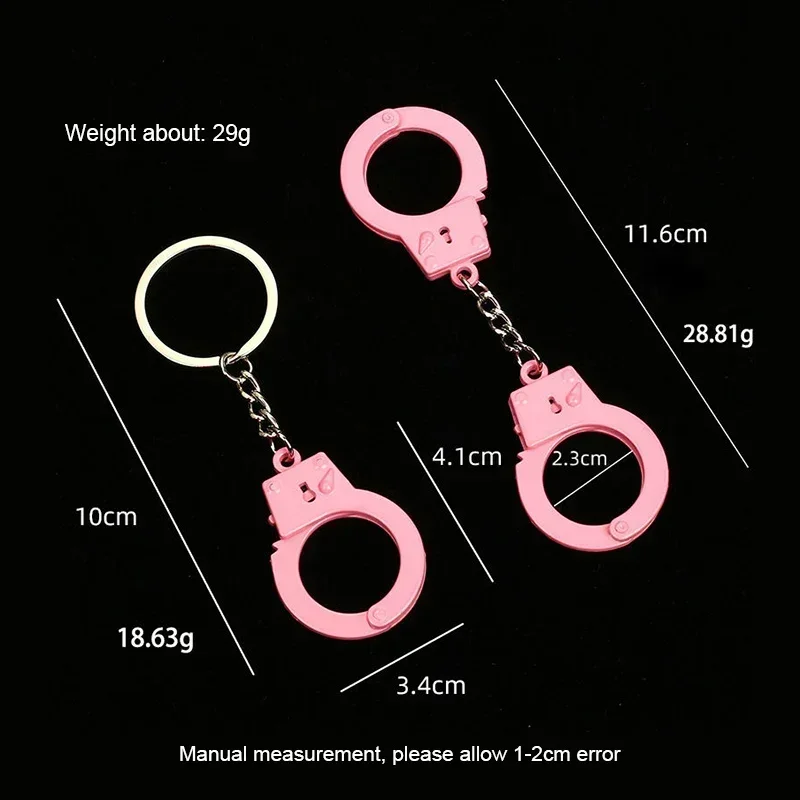 New Car Universal Keychain Mini Simulation Small Handcuffs Metal Pendant Personalized Creative Couple Keychain Selected Gifts