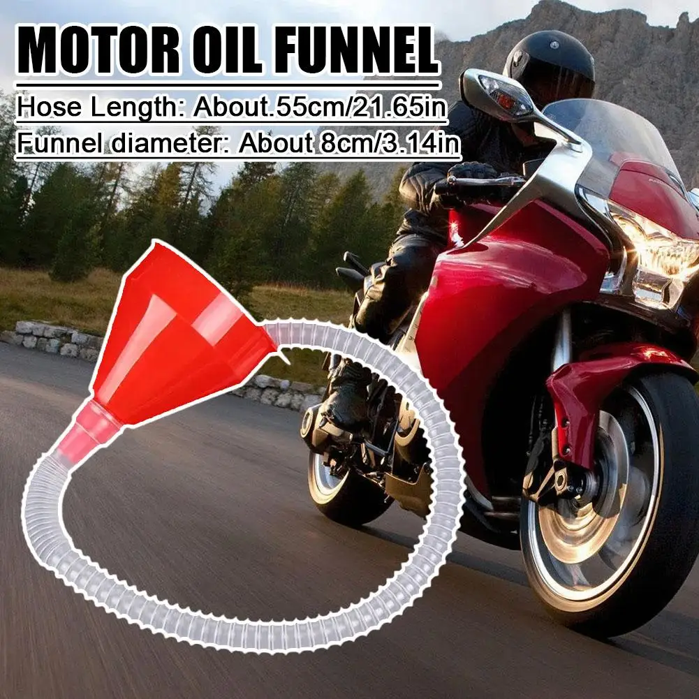 Car Refueling Funnel Detachable Telescopic Engine Long Auto Oil Motorcycle Funnel Filling Universal Gasoline Pipe Funnels L6X1