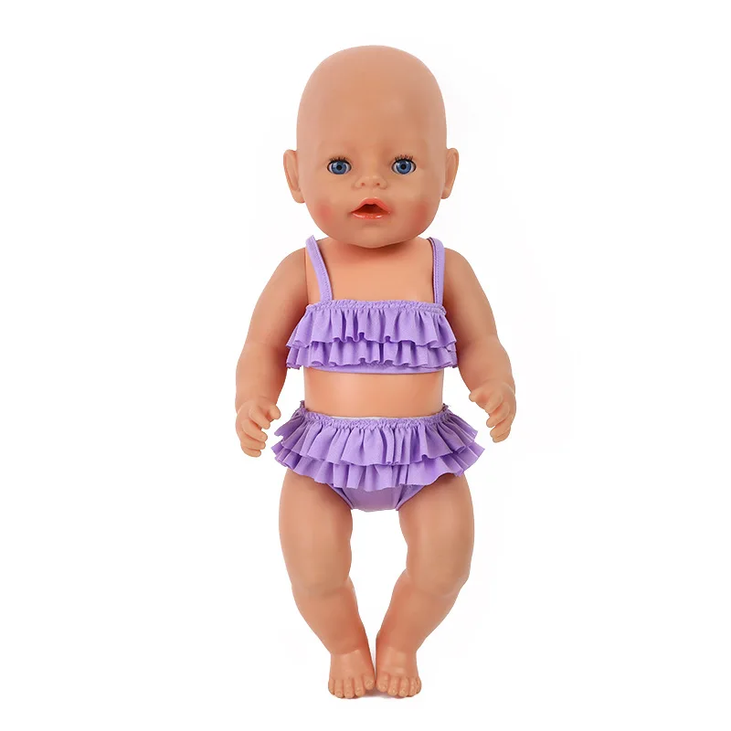 New Summer Bikini Fit For 45cm American Girl Doll 17 Inch Baby Doll Clothes