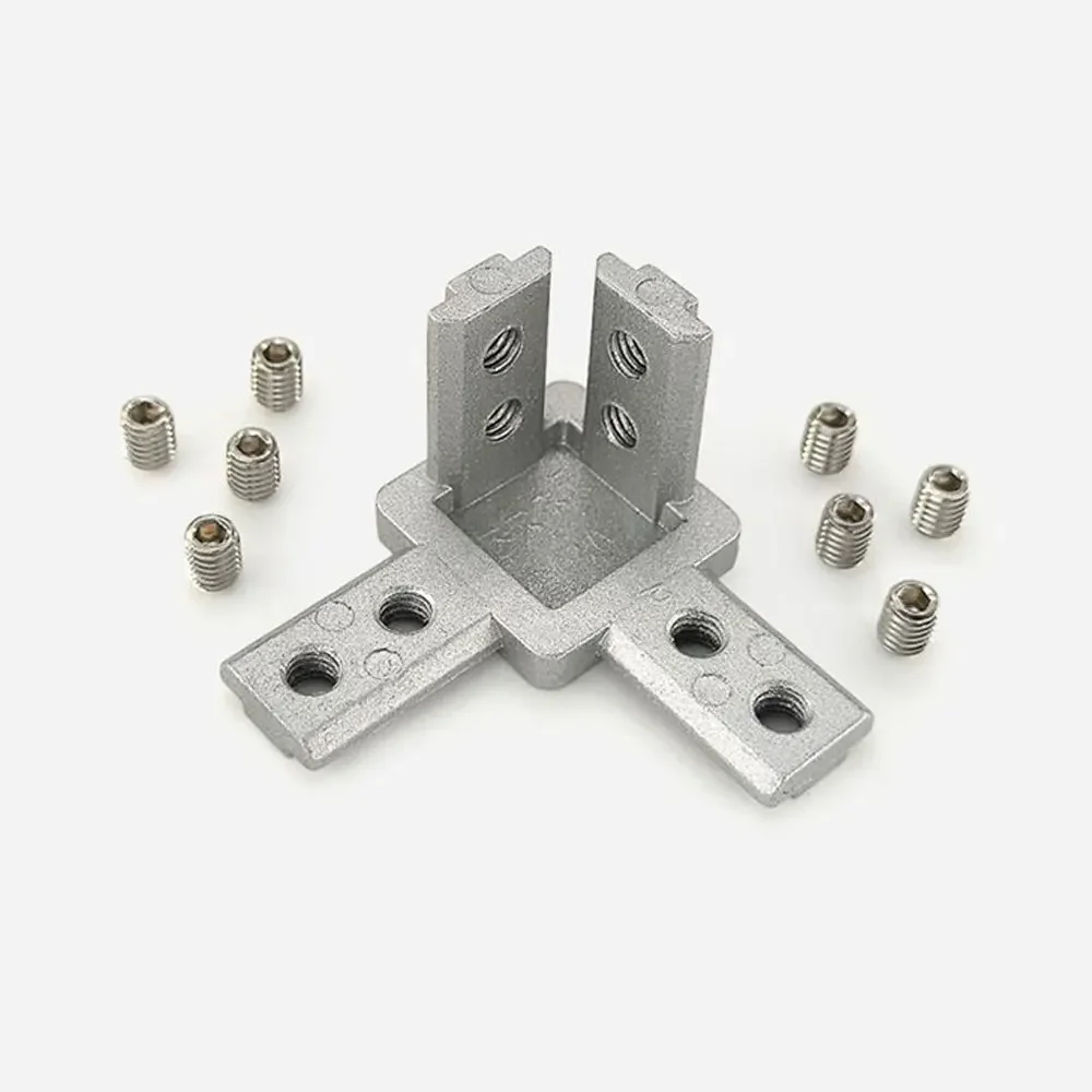 10 Pcs 3 Way Corner Bracket Connector EU 2020 3030 4040 With Screws For Standard T Slot Aluminum Extrusion Profile 2020 3030