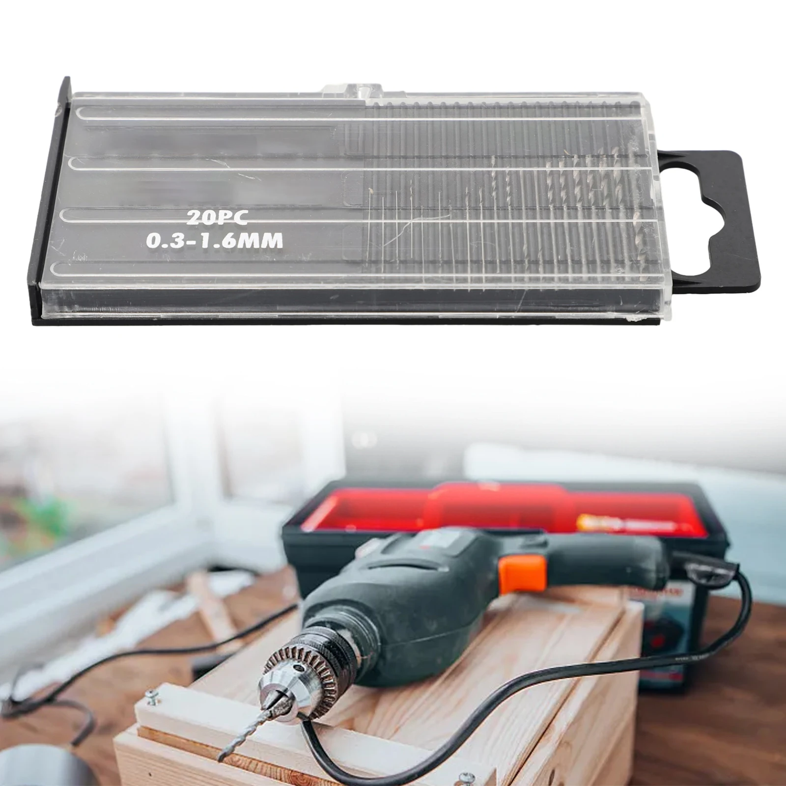 20 unids/set 0,3mm-1,6mm pequeño juego de brocas giratorias de acero de alta velocidad juego de brocas Micro-HSS con estuche para carpintería PCB de plástico