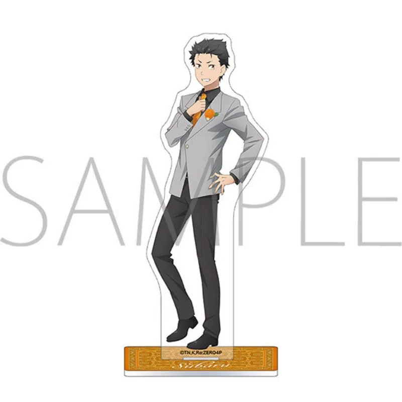 Anime Re Zero Starting Life in Another World Acrylic Stand 15CM Emilia Natsuki Subaru Desktop Ornament Keychain
