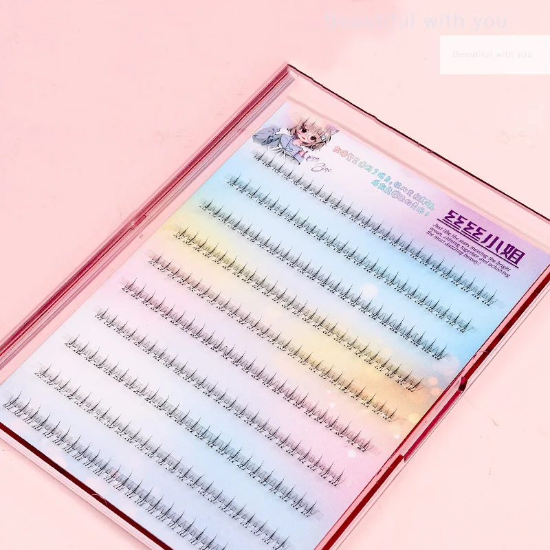ขนตาด้านล่างแบบมีกาวในตัวไม่ต้องใช้กาวสามารถนํากลับมาใช้ใหม่ได้ภายใต้ขนตาสําหรับการแต่งหน้าขนตาการ์ตูนส่วนบุคคล DIY