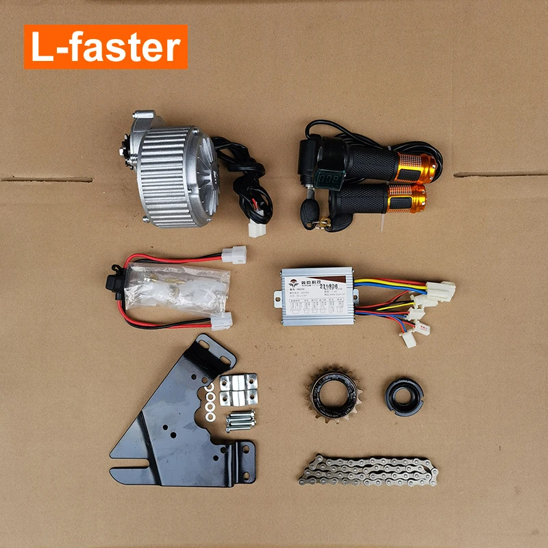 Адаптер свободного хода для электровелосипеда, дроссельная заслонка для большого пальца, комплект для переоборудования двигателя с правой прямой щеткой, колесо «сделай сам», 26 дюймов, 700C, колесо 27,5 дюйма, 36 В, 450 Вт